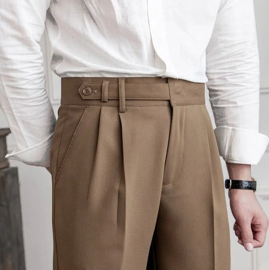 Herren Stoffhose mit geradem Bein – Anzughose aus Polyester