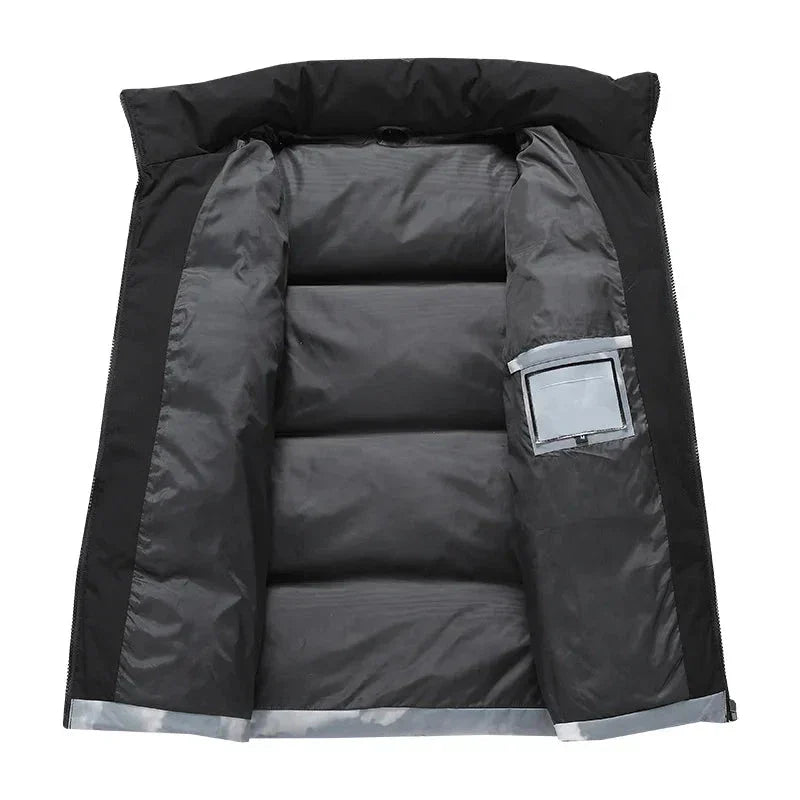 Zweifarbige Steppjacke Herren Wolkenmuster Elastisch