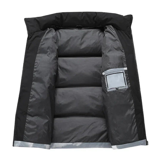 Zweifarbige Steppjacke Herren Wolkenmuster Elastisch