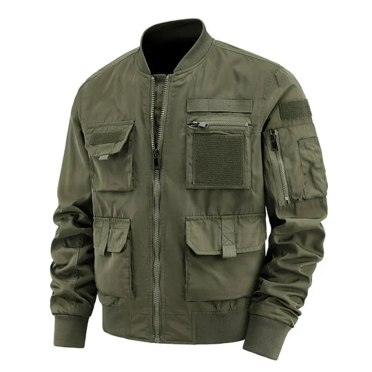 Multitaschen Jacke Herren Robust Hoher Kragen Outdoor