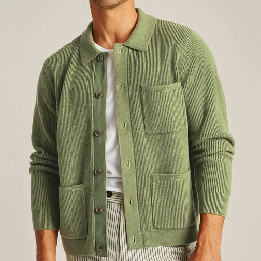 Wolljacke Herren Mehrere Taschen Strukturiert Weich