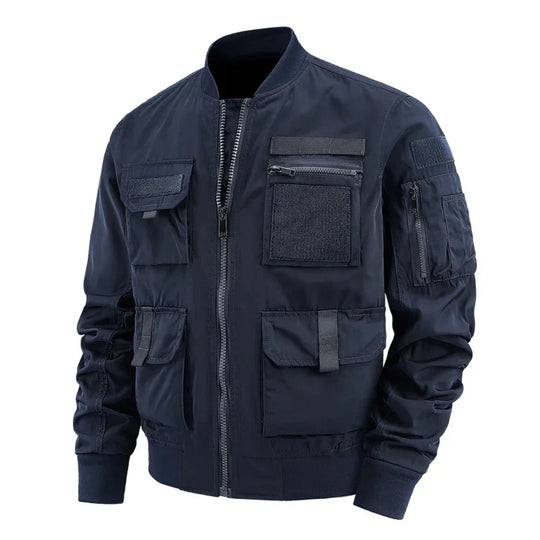 Multitaschen Jacke Herren Robust Hoher Kragen Outdoor