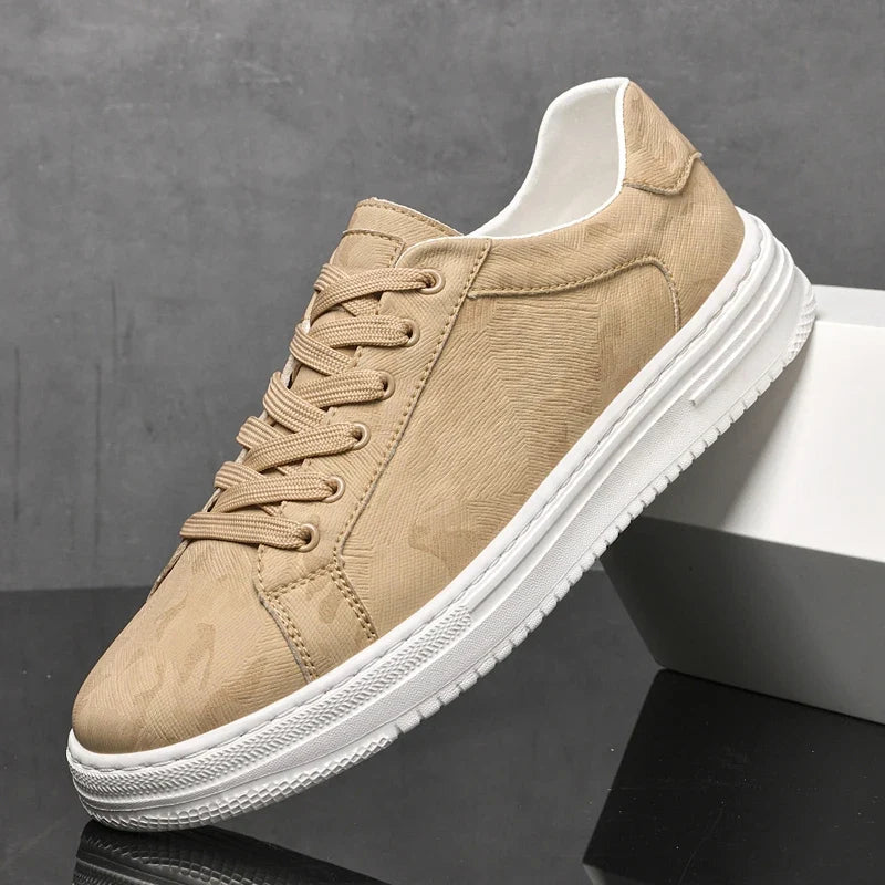 Rindsleder Sneaker Herren Camouflage Muster Handarbeit