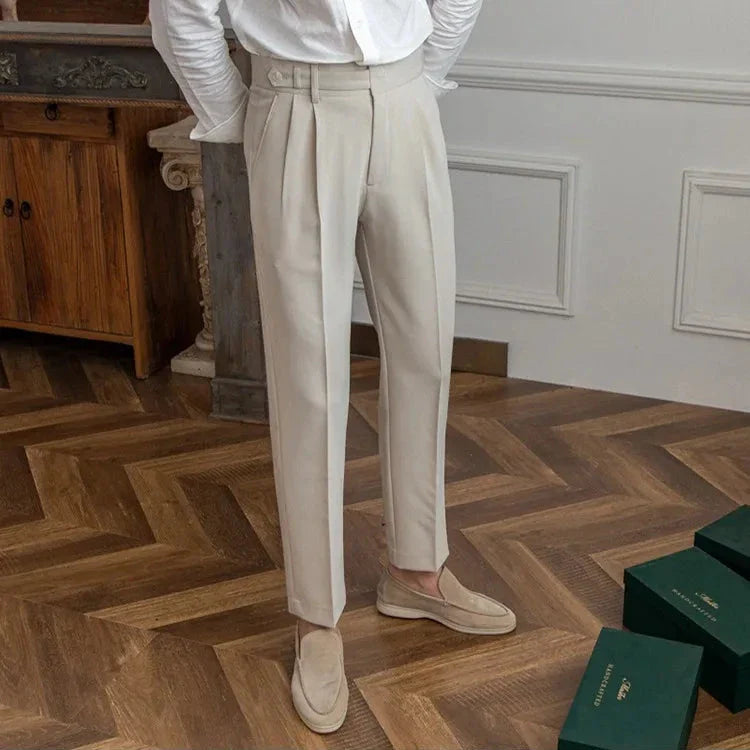Herren Stoffhose mit geradem Bein – Anzughose aus Polyester