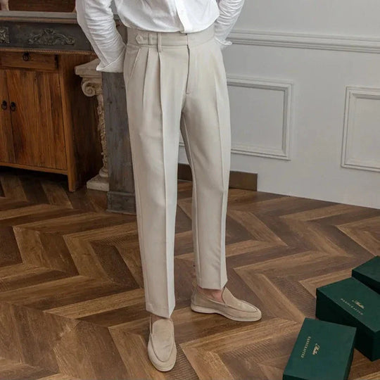 Herren Stoffhose mit geradem Bein – Anzughose aus Polyester