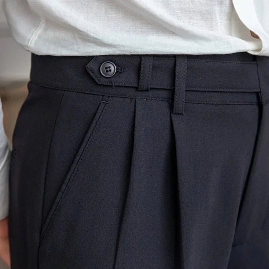 Herren Stoffhose mit geradem Bein – Anzughose aus Polyester