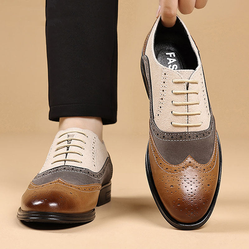 Leder Budapester Herren Wildleder Brogue Business
