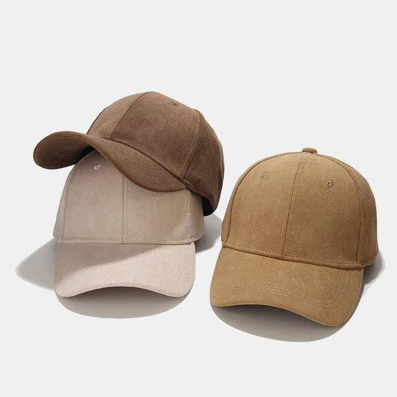 Wildleder Optik Cap Herren Schirmmütze Kappe Vintage