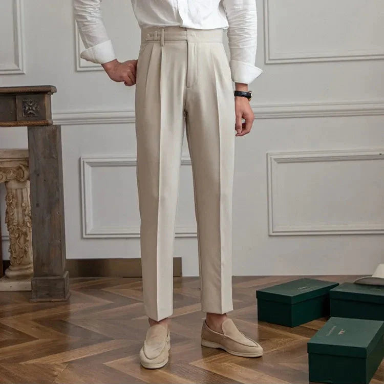 Herren Stoffhose mit geradem Bein – Anzughose aus Polyester