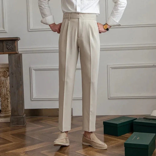 Herren Stoffhose mit geradem Bein – Anzughose aus Polyester
