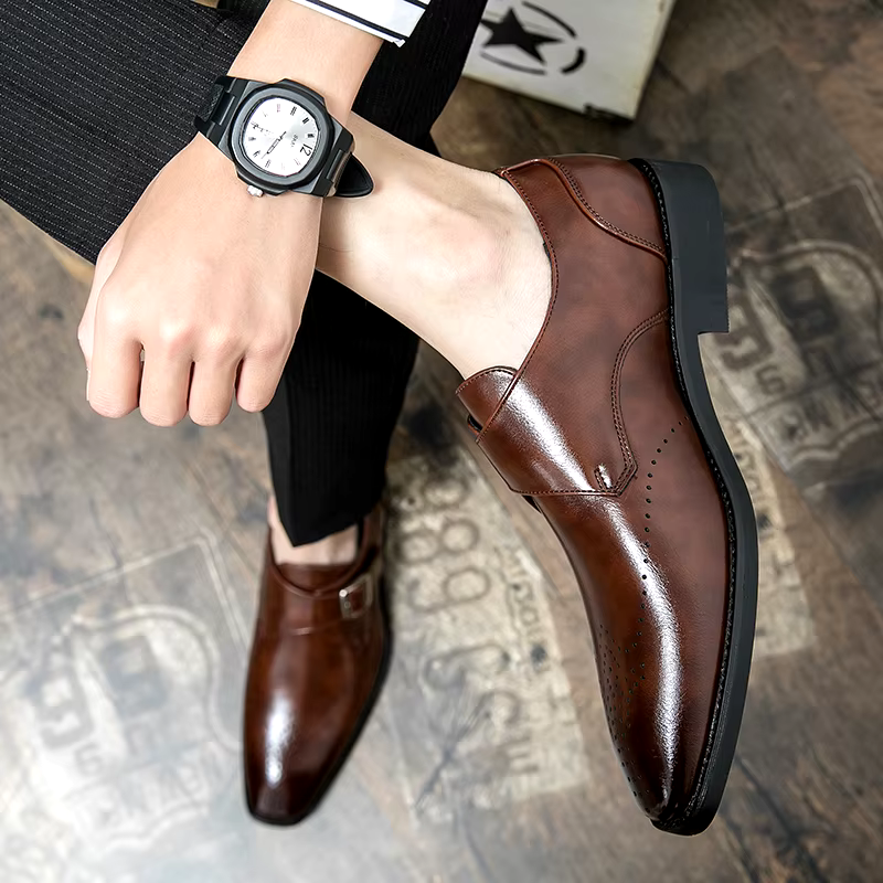 Elegante Anzugschuhe Herren Business Leder Derby Schuhe