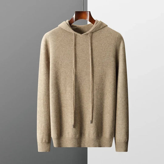 Merino Hoodie Herren Kapuzenpullover Strick Premium