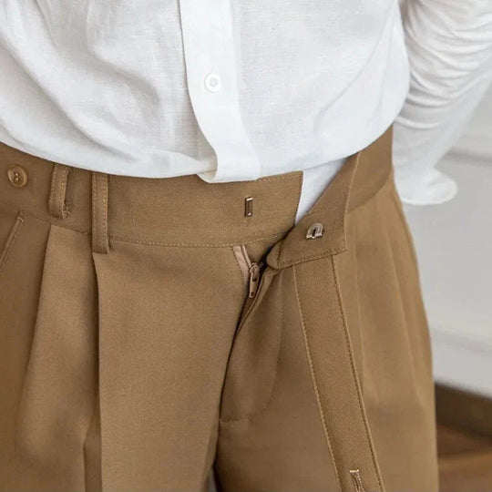 Herren Stoffhose mit geradem Bein – Anzughose aus Polyester