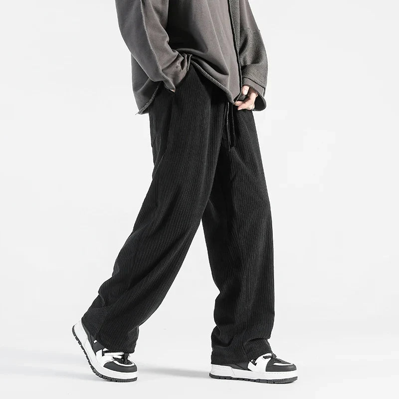 Cord Jogginghose Herren Dick Weit Kordelzug Warm