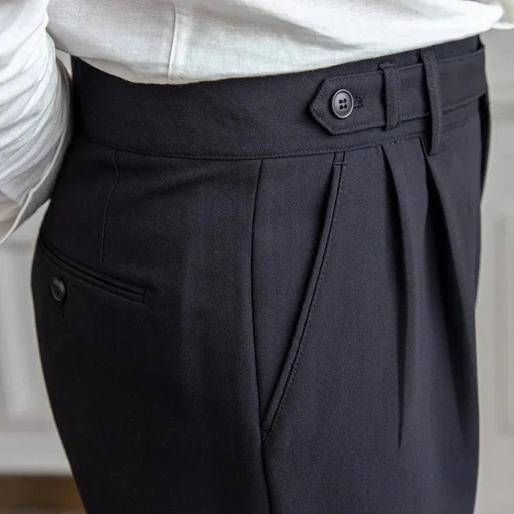 Herren Stoffhose mit geradem Bein – Anzughose aus Polyester