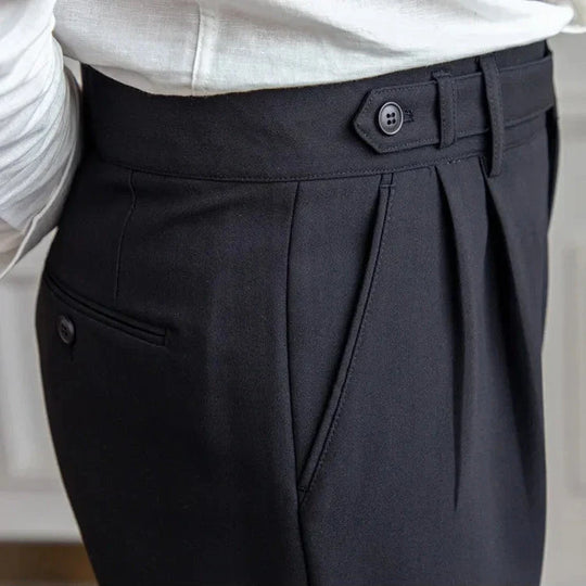 Herren Stoffhose mit geradem Bein – Anzughose aus Polyester