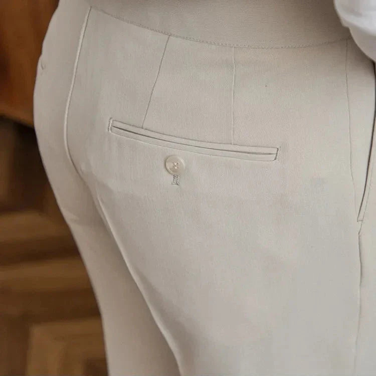 Herren Stoffhose mit geradem Bein – Anzughose aus Polyester