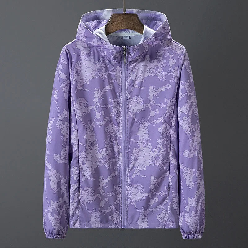 Leichte Camouflage Jacke Herren Kapuze Atmungsaktiv
