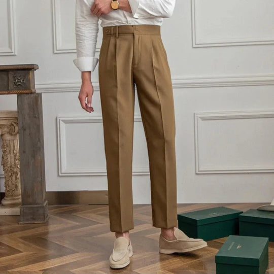 Herren Stoffhose mit geradem Bein – Anzughose aus Polyester