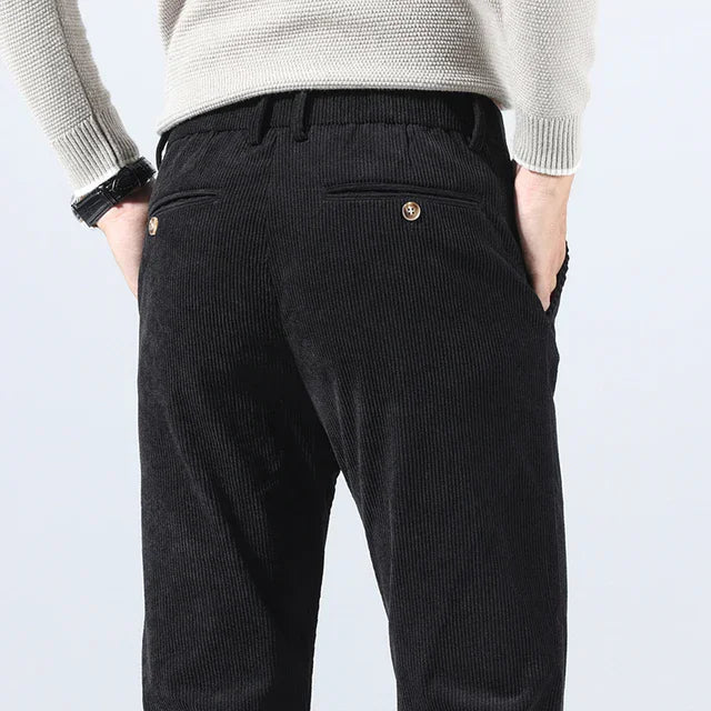 Cord Hose Herren Tailliert Klare Linien Vielseitig