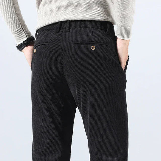 Cord Hose Herren Tailliert Klare Linien Vielseitig
