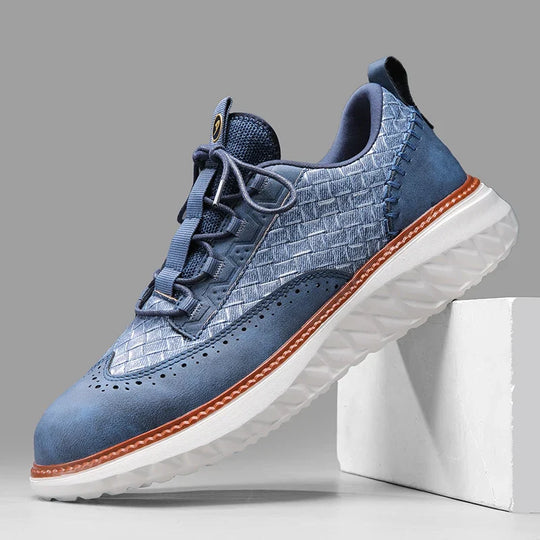 Leder Sneaker Herren Oxford Casual Schnürschuhe Sport