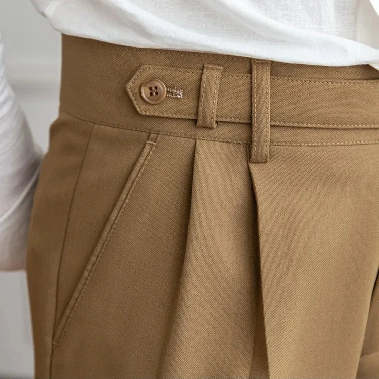 Herren Stoffhose mit geradem Bein – Anzughose aus Polyester