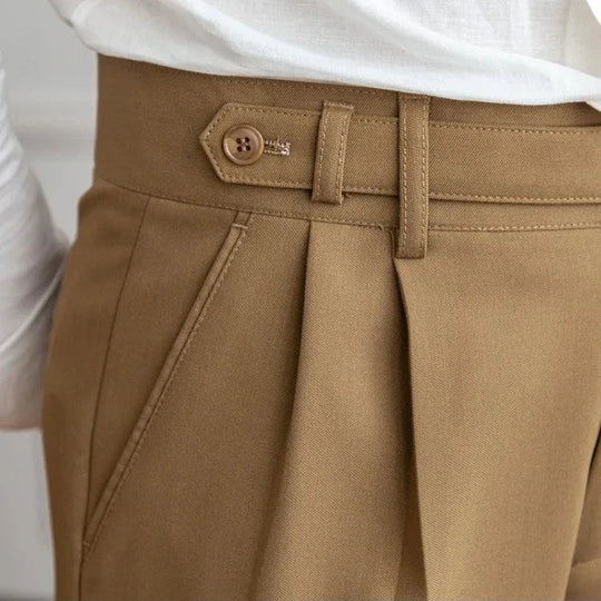 Herren Stoffhose mit geradem Bein – Anzughose aus Polyester
