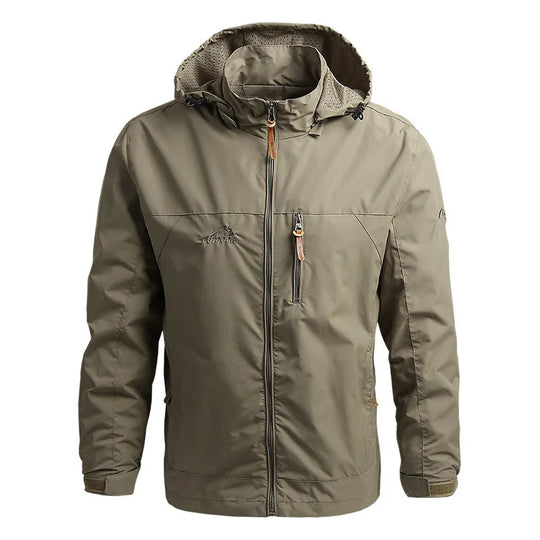 Funktionsjacke Herren Wetterfest Kapuze Zip Taschen