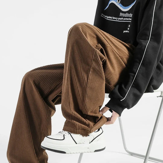 Cord Jogginghose Herren Dick Weit Kordelzug Warm