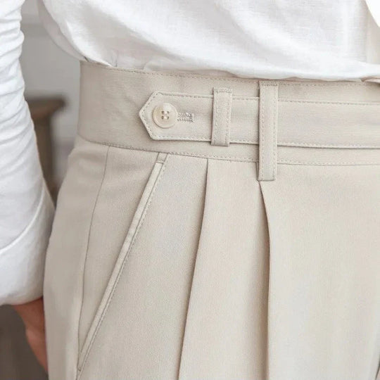 Herren Stoffhose mit geradem Bein – Anzughose aus Polyester