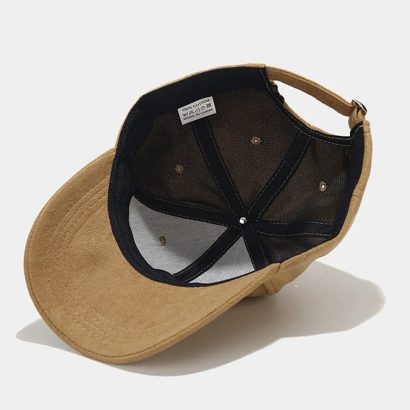 Wildleder Optik Cap Herren Schirmmütze Kappe Vintage