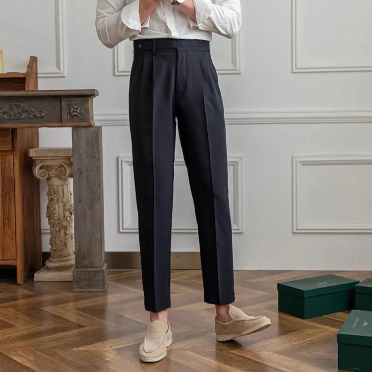 Herren Stoffhose mit geradem Bein – Anzughose aus Polyester
