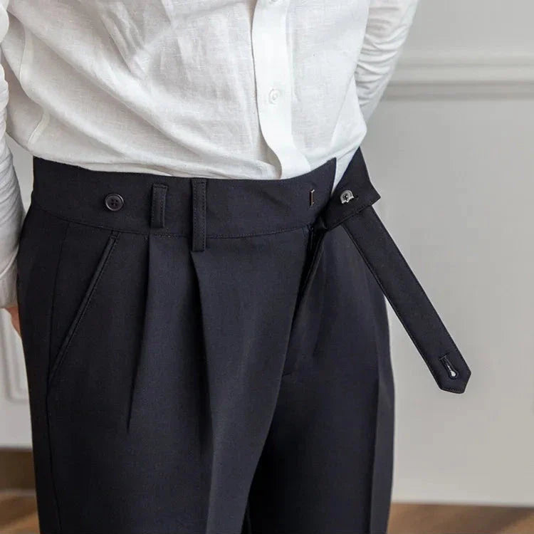 Herren Stoffhose mit geradem Bein – Anzughose aus Polyester
