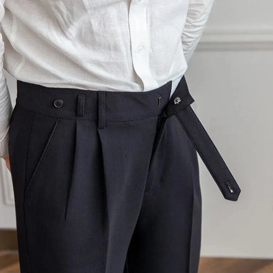 Herren Stoffhose mit geradem Bein – Anzughose aus Polyester