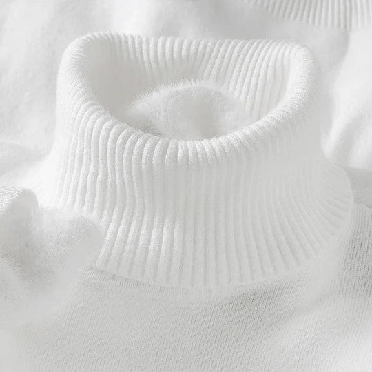 Klassischer Rollkragen Pullover Herren Strick Warm