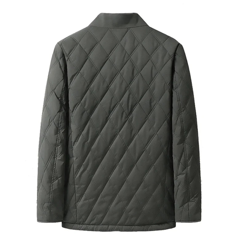 Gesteppte Jacke Herren Knopfleiste Kragen Zip Taschen