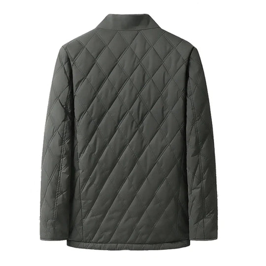 Gesteppte Jacke Herren Knopfleiste Kragen Zip Taschen
