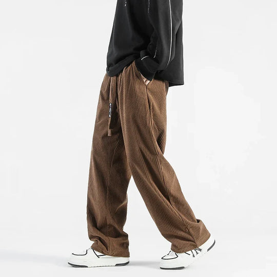 Cord Jogginghose Herren Dick Weit Kordelzug Warm