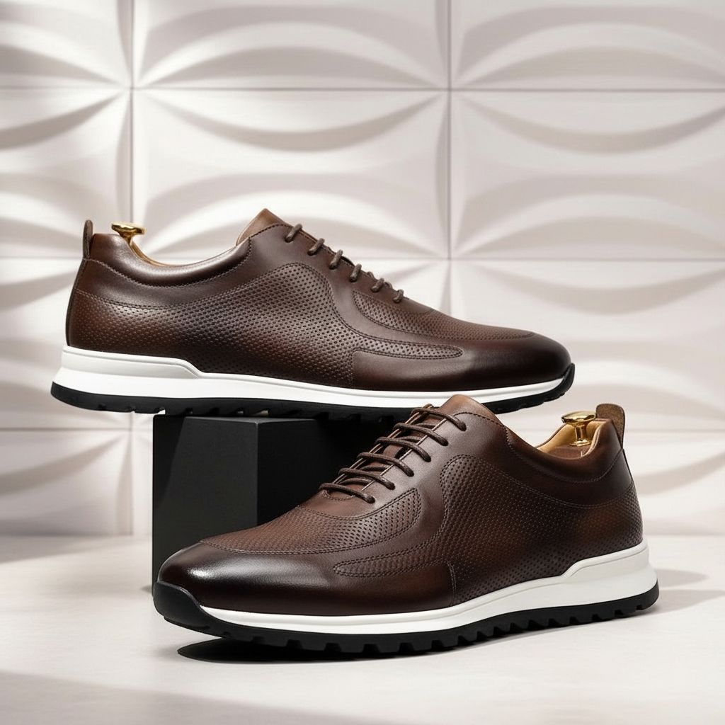 Rindsleder Sneaker Herren Orthopädisch Komfort Casual