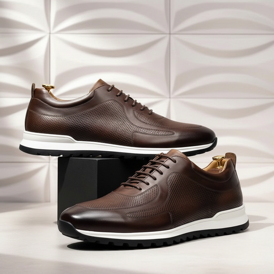 Rindsleder Sneaker Herren Orthopädisch Komfort Casual