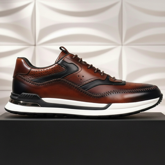Rindsleder Sneaker Herren Vintage Casual Freizeit