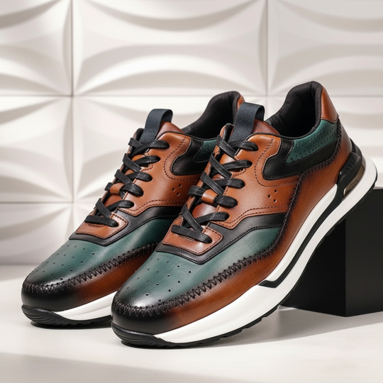Rindsleder Sneaker Herren Vintage Casual Freizeit