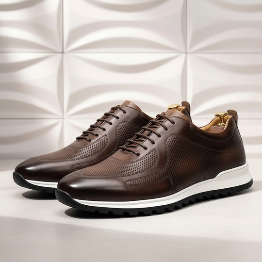 Rindsleder Sneaker Herren Orthopädisch Komfort Casual