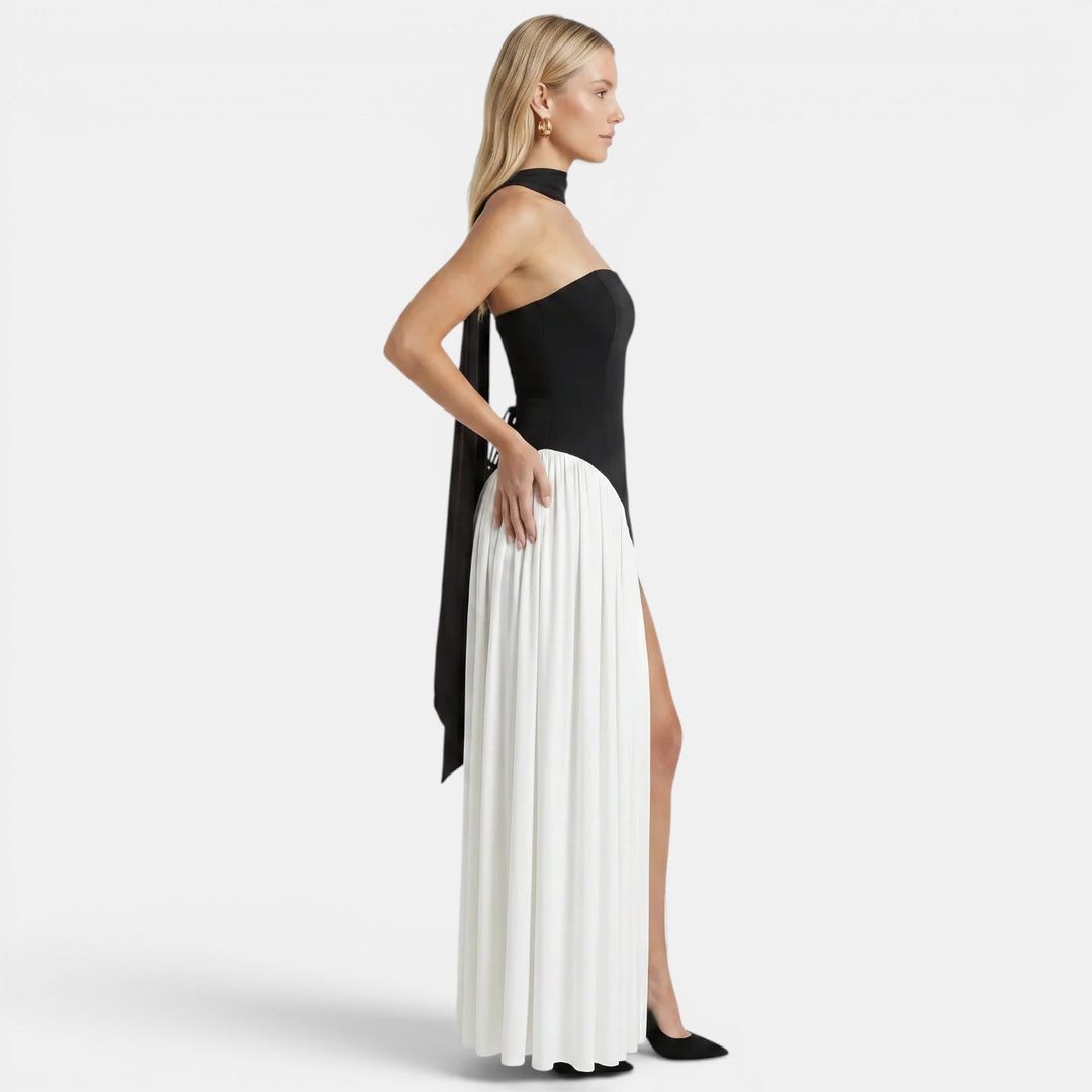 Maxikleid Damen Trägerlos Elegant Fließend Sommer