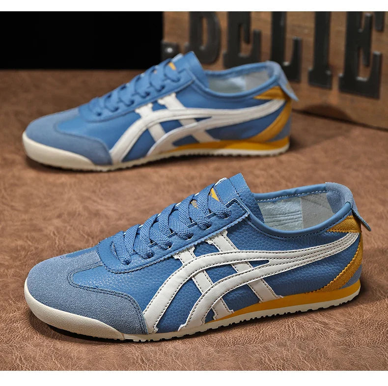 Retro Sneaker Herren Wildleder Kontraststreifen Flach