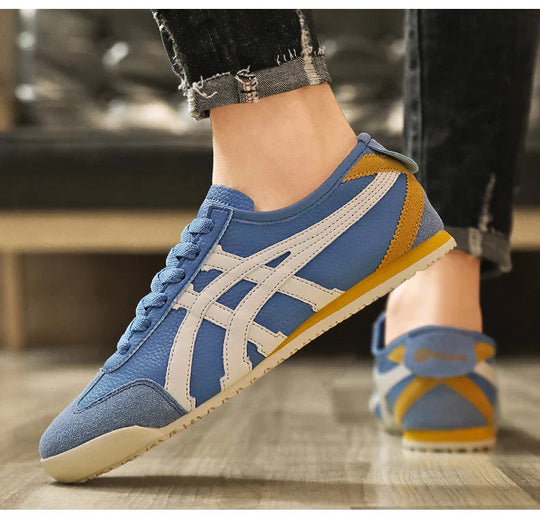 Retro Sneaker Herren Wildleder Kontraststreifen Flach