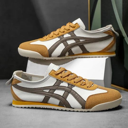 Retro Sneaker Herren Wildleder Kontraststreifen Flach