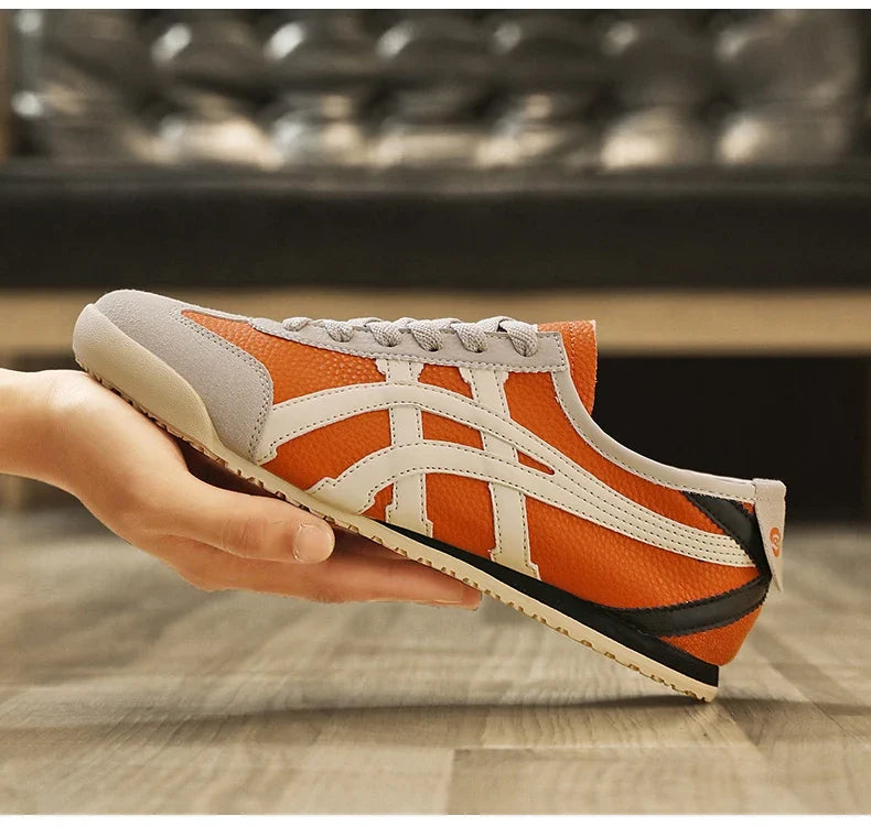 Retro Sneaker Herren Wildleder Kontraststreifen Flach
