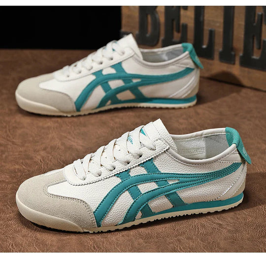 Retro Sneaker Herren Wildleder Kontraststreifen Flach